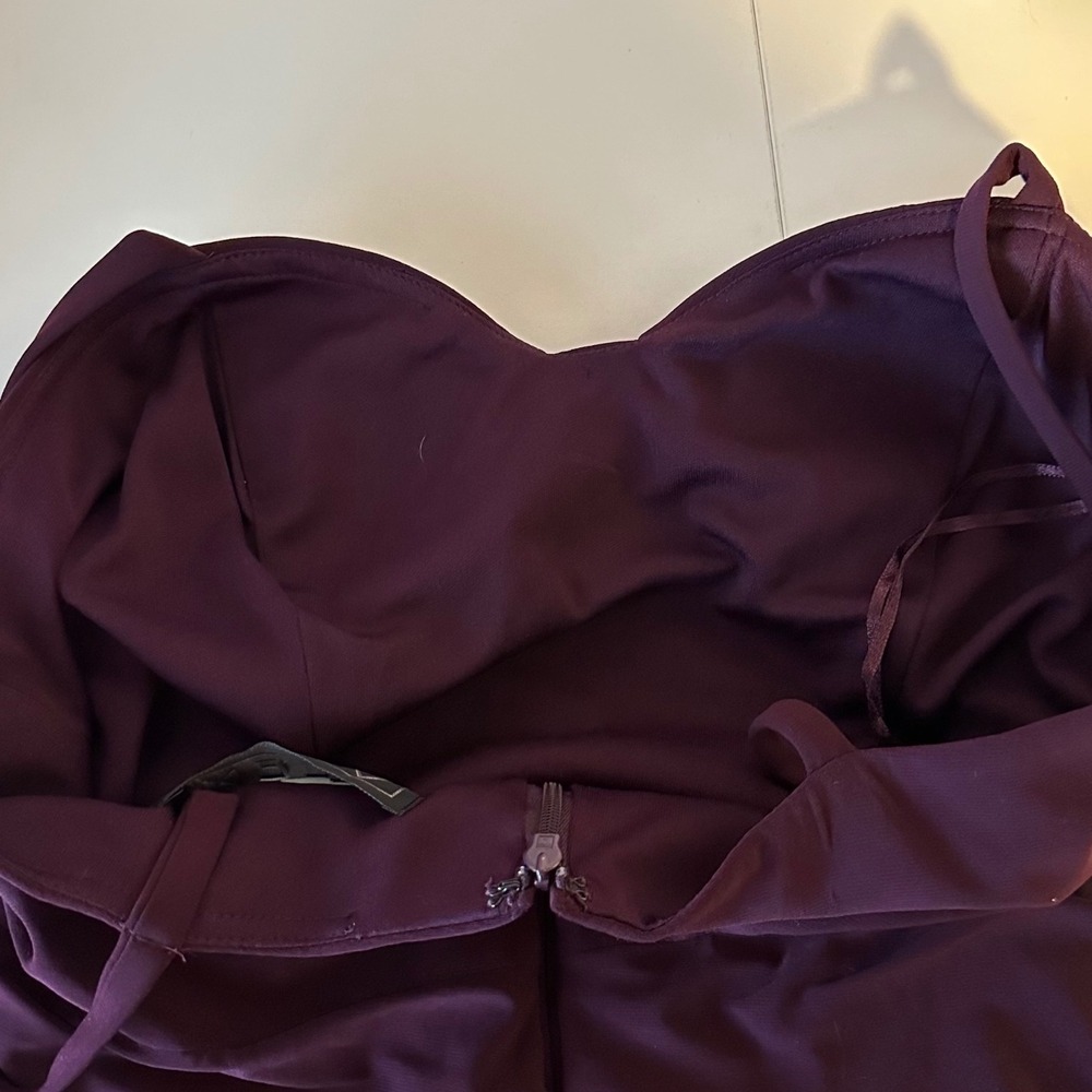 Alex Evenings Tiered Ruffle Evening Maxi Dress Size 8 Purple Bridesmaid Formal - Picture 8 of 12